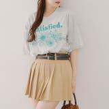 オートミール | フラワー刺繍Tシャツ | NICE CLAUP / OLIVE des OLIVE OUTLET