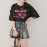 ブラック | フラワー刺繍Tシャツ | NICE CLAUP / OLIVE des OLIVE OUTLET