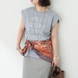 【秋服ジャケットのインナーにも◎】フレンチプリントTシャツ | NICE CLAUP / OLIVE des OLIVE　OUTLET | 詳細画像2 