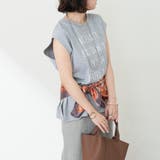 【秋服ジャケットのインナーにも◎】フレンチプリントTシャツ | NICE CLAUP / OLIVE des OLIVE　OUTLET | 詳細画像6 