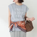 【秋服ジャケットのインナーにも◎】フレンチプリントTシャツ | NICE CLAUP / OLIVE des OLIVE　OUTLET | 詳細画像9 