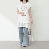 【秋服ジャケットのインナーにも◎】フレンチプリントTシャツ | NICE CLAUP / OLIVE des OLIVE　OUTLET | 詳細画像18 