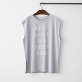 グレー | 【秋服ジャケットのインナーにも◎】フレンチプリントTシャツ | NICE CLAUP / OLIVE des OLIVE　OUTLET