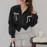 ブラック | 【MARCHES】ライン&リボンブルゾン | NICE CLAUP / OLIVE des OLIVE OUTLET