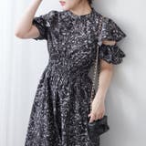 ブラック系 | 花柄袖開きワンピ | NICE CLAUP / OLIVE des OLIVE OUTLET