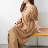 1枚でキマる！パフスリーブキーネックワンピース | NICE CLAUP / OLIVE des OLIVE　OUTLET | 詳細画像5 