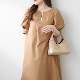 1枚でキマる！パフスリーブキーネックワンピース | NICE CLAUP / OLIVE des OLIVE　OUTLET | 詳細画像7 