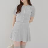 トップグレー | カーデイガン&スカートニットセットアップ | NICE CLAUP / OLIVE des OLIVE　OUTLET