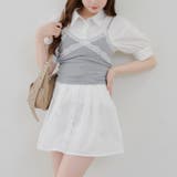 後ろレースアップミニワンピース | NICE CLAUP / OLIVE des OLIVE OUTLET | 詳細画像3