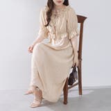 ベージュ | リボンブラウス&ジャンスカ セット | NICE CLAUP / OLIVE des OLIVE OUTLET