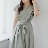 カーキ | スキッパーフレンチタックワンピース | NICE CLAUP / OLIVE des OLIVE OUTLET