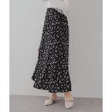 ブラック | 小花プリントマーメイドスカート | NICE CLAUP / OLIVE des OLIVE　OUTLET