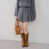 【セットアップ対応】BOXプリーツミニスカート | NICE CLAUP / OLIVE des OLIVE　OUTLET | 詳細画像3 