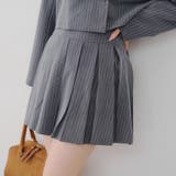 ストライプ | 【セットアップ対応】BOXプリーツミニスカート | NICE CLAUP / OLIVE des OLIVE　OUTLET