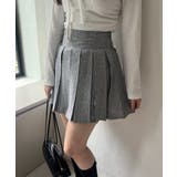 チェック | 【セットアップ対応】BOXプリーツミニスカート | NICE CLAUP / OLIVE des OLIVE　OUTLET