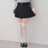 ドットベルト付プリーツミニスカート | NICE CLAUP / OLIVE des OLIVE　OUTLET | 詳細画像3 