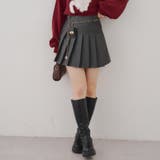 チャコール | チャーム付プリーツミニスカート | NICE CLAUP / OLIVE des OLIVE OUTLET