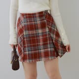 レッド | チェックプリーツミニスカート | RMAF NICE CLAUP / OLIVE des OLIVE