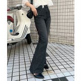 脇レースアップフレアパンツ | NICE CLAUP / OLIVE des OLIVE　OUTLET | 詳細画像1 