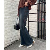 脇レースアップフレアパンツ | NICE CLAUP / OLIVE des OLIVE　OUTLET | 詳細画像3 