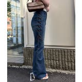 脇レースアップフレアパンツ | NICE CLAUP / OLIVE des OLIVE　OUTLET | 詳細画像47 