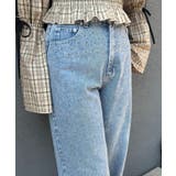 【サイズ展開あり】ストーン付デニムフレアパンツ | NICE CLAUP / OLIVE des OLIVE　OUTLET | 詳細画像7 
