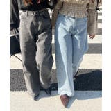 【サイズ展開あり】ストーン付デニムフレアパンツ | NICE CLAUP / OLIVE des OLIVE　OUTLET | 詳細画像3 