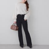 【3サイズ展開】後ろ姿まで可愛い、リボンデニムフレアパンツ | RMAF　NICE CLAUP / OLIVE des OLIVE | 詳細画像58 