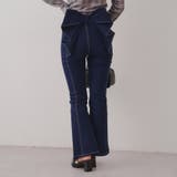 【3サイズ展開】後ろ姿まで可愛い、リボンデニムフレアパンツ | RMAF　NICE CLAUP / OLIVE des OLIVE | 詳細画像25 