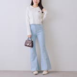 【3サイズ展開】後ろ姿まで可愛い、リボンデニムフレアパンツ | RMAF　NICE CLAUP / OLIVE des OLIVE | 詳細画像15 