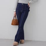 【3サイズ展開】後ろ姿まで可愛い、リボンデニムフレアパンツ | RMAF　NICE CLAUP / OLIVE des OLIVE | 詳細画像46 