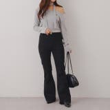 【3サイズ展開】後ろ姿まで可愛い、リボンデニムフレアパンツ | RMAF　NICE CLAUP / OLIVE des OLIVE | 詳細画像41 