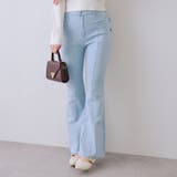 【3サイズ展開】後ろ姿まで可愛い、リボンデニムフレアパンツ | RMAF　NICE CLAUP / OLIVE des OLIVE | 詳細画像13 