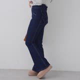 【3サイズ展開】後ろ姿まで可愛い、リボンデニムフレアパンツ | RMAF　NICE CLAUP / OLIVE des OLIVE | 詳細画像47 