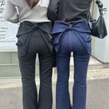 【3サイズ展開】後ろ姿まで可愛い、リボンデニムフレアパンツ | RMAF　NICE CLAUP / OLIVE des OLIVE | 詳細画像1 