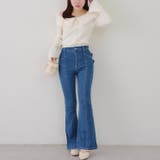 【3サイズ展開】後ろ姿まで可愛い、リボンデニムフレアパンツ | RMAF　NICE CLAUP / OLIVE des OLIVE | 詳細画像67 