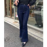 【3サイズ展開】後ろ姿まで可愛い、リボンデニムフレアパンツ | RMAF　NICE CLAUP / OLIVE des OLIVE | 詳細画像3 