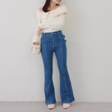 【3サイズ展開】後ろ姿まで可愛い、リボンデニムフレアパンツ | RMAF　NICE CLAUP / OLIVE des OLIVE | 詳細画像68 