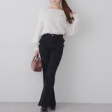 【3サイズ展開】後ろ姿まで可愛い、リボンデニムフレアパンツ | RMAF　NICE CLAUP / OLIVE des OLIVE | 詳細画像57 