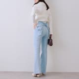 【3サイズ展開】後ろ姿まで可愛い、リボンデニムフレアパンツ | RMAF　NICE CLAUP / OLIVE des OLIVE | 詳細画像18 