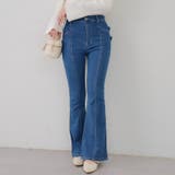 【3サイズ展開】後ろ姿まで可愛い、リボンデニムフレアパンツ | RMAF　NICE CLAUP / OLIVE des OLIVE | 詳細画像62 