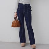 【3サイズ展開】後ろ姿まで可愛い、リボンデニムフレアパンツ | RMAF　NICE CLAUP / OLIVE des OLIVE | 詳細画像45 