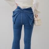 【3サイズ展開】後ろ姿まで可愛い、リボンデニムフレアパンツ | RMAF　NICE CLAUP / OLIVE des OLIVE | 詳細画像61 