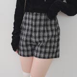 ブラック系 | 【ツイードコレクション】チェックショートパンツ | RMAF　NICE CLAUP / OLIVE des OLIVE