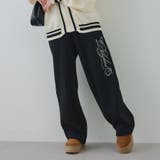 ブラック | キラキラロゴスウェットパンツ | NICE CLAUP / OLIVE des OLIVE　OUTLET