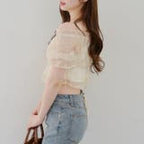 【@reve.perle_セレクト】2WAYオフショルフリルブラウス | RMAF NICE CLAUP / OLIVE des OLIVE | 詳細画像5