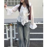 楊柳シアーラッフルブラウス | RMAF NICE CLAUP / OLIVE des OLIVE | 詳細画像4