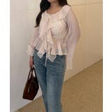 楊柳シアーラッフルブラウス | RMAF NICE CLAUP / OLIVE des OLIVE | 詳細画像18
