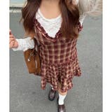 チェックティアードキャミチュニック | RMAF　NICE CLAUP / OLIVE des OLIVE | 詳細画像1 