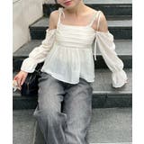 【夏から秋まで着れる】袖2wayシャーリングブラウス | NICE CLAUP / OLIVE des OLIVE　OUTLET | 詳細画像4 